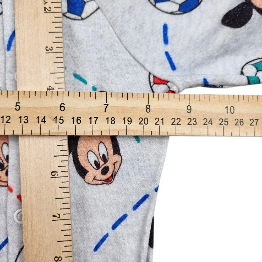 Vintage 90s Playskool Baby Mickey Mouse Footie Outfit Size Large 6 To 12 Months